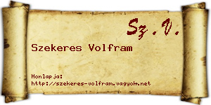 Szekeres Volfram névjegykártya
